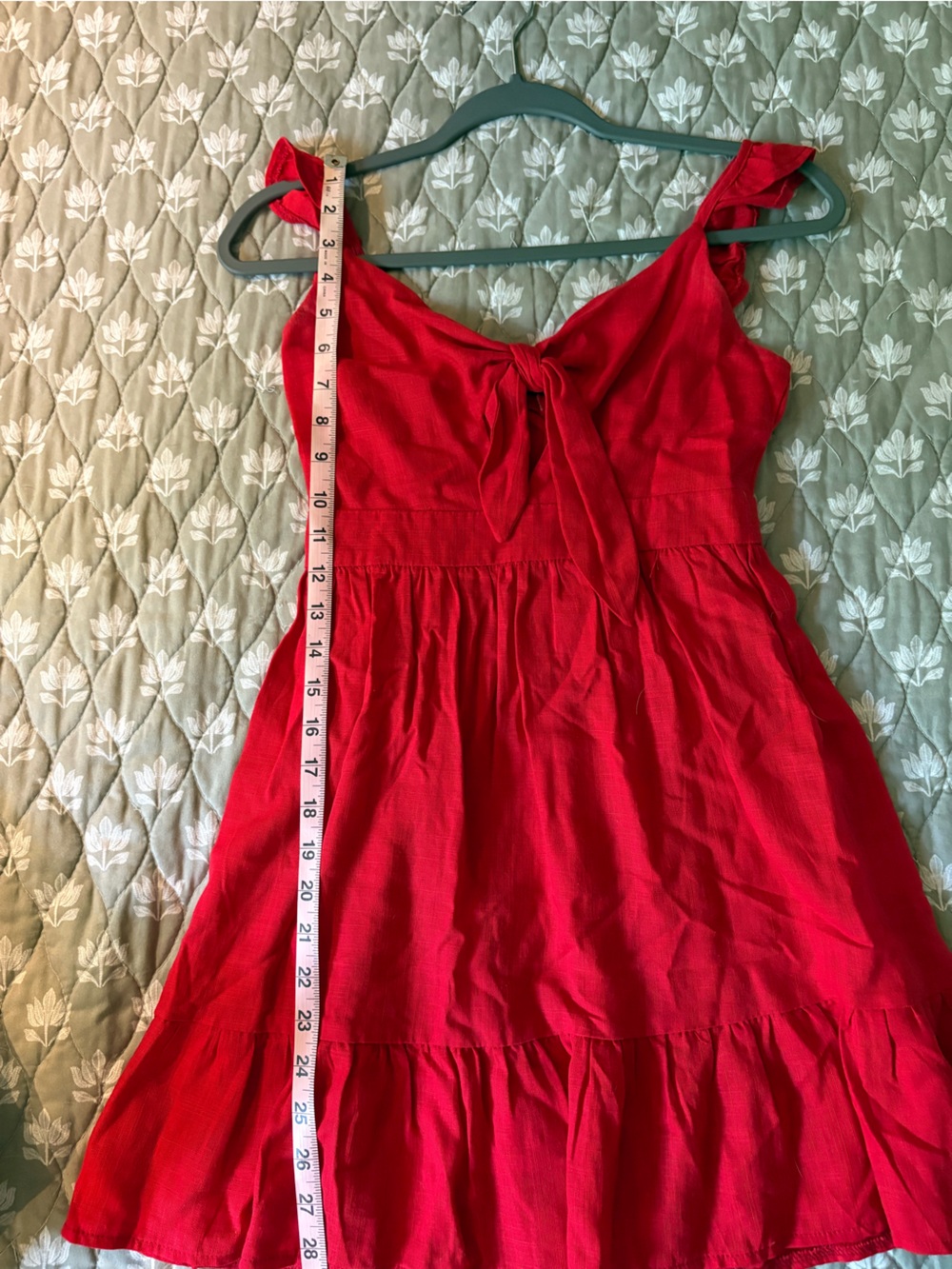 Hello Molly Red Ruffle Strap Mini Dress - Picture 4 of 5